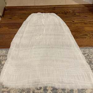 Max Studio White Textured Sequin Chiffon Maxi Skirt